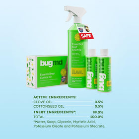 BugMD easy-mix starter kit with dual concentrates and refill bottle