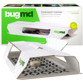 BugMD indoor cockroach trap with bait tablet attracting pests for quick capture