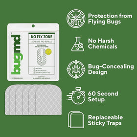 Indoor fly trap refills compatible with all No Buzz Zone devices by BugMD.