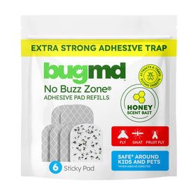 BugMD No Buzz Zone refill pad with honey scent attracts fruit flies for indoor trapping.