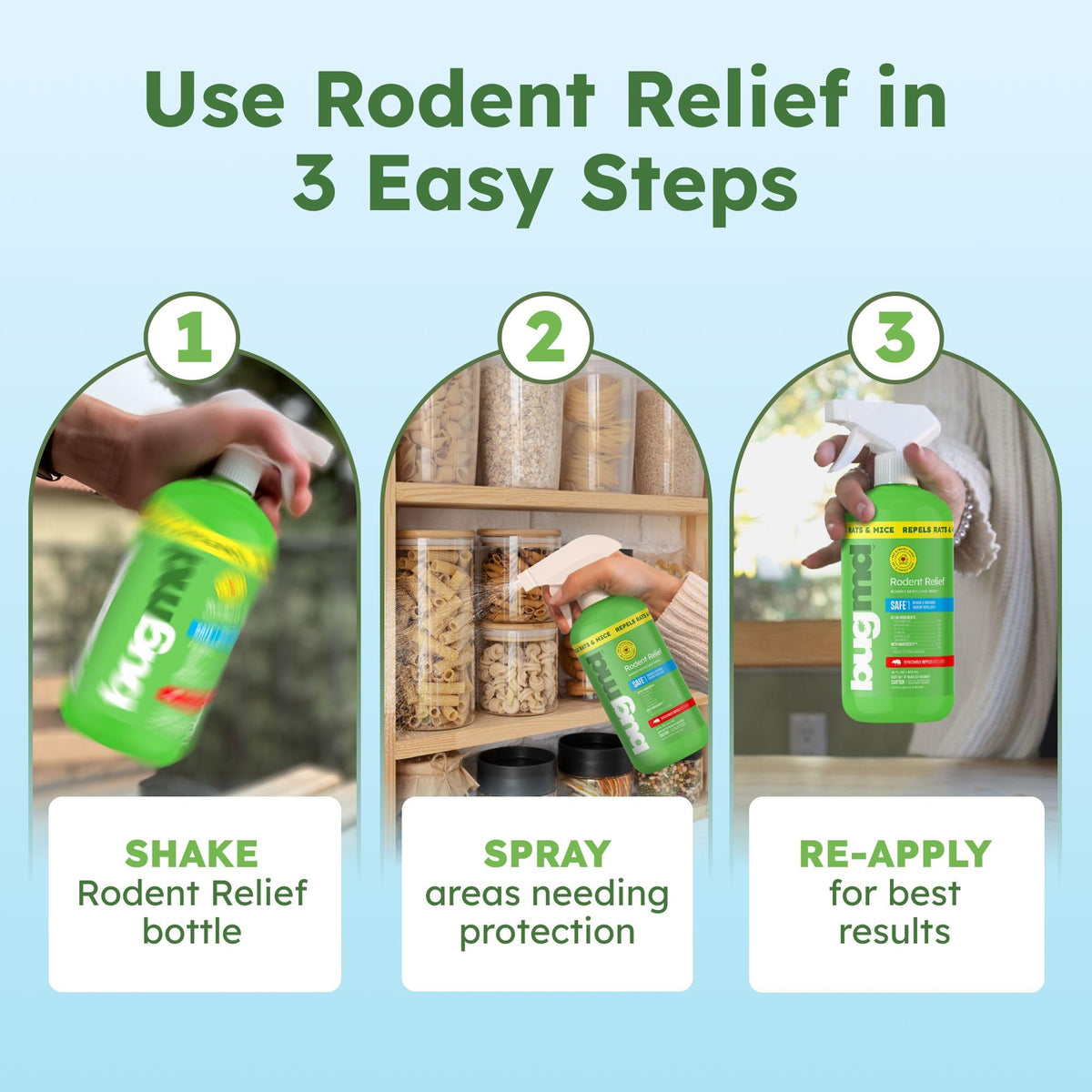 BugMD peppermint oil spray outdoors deterring pests