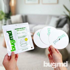 BugMD pest trap in home demonstrating a simple 3-month refill cycle.