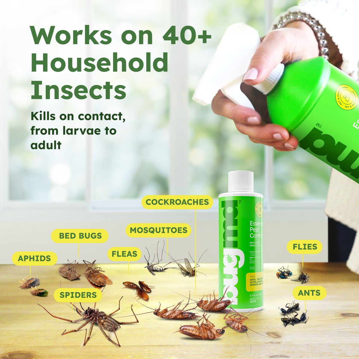 BugMD plant-powered formula with clove oil highlights natural pest control options.