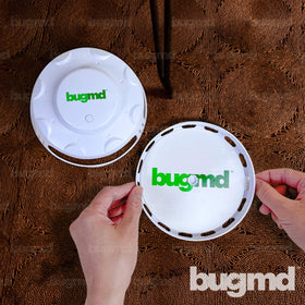 BugMD refill disc adhesive close-up showing strong glue for secure capture.