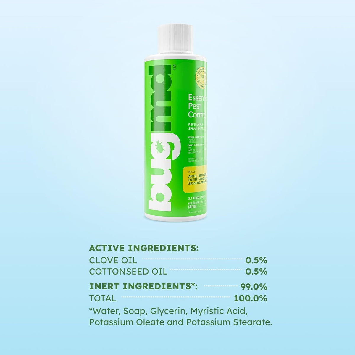 BugMD wood-fabrics safe formula on surfaces.