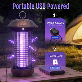 Bug Zapper features a 2 m cord for flexible placement