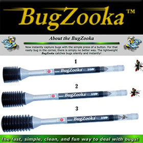 BugZooka WB100 removable catch tube enables quick, mess-free disposal