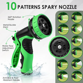 Buheco 100ft nozzle with 10 settings for versatile tasks.