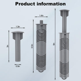 Buhobha mineral sticks inside a spa filter show extended freshness.