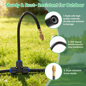 BUIGNDG garden-ready setup connects to a hose for easy irrigation