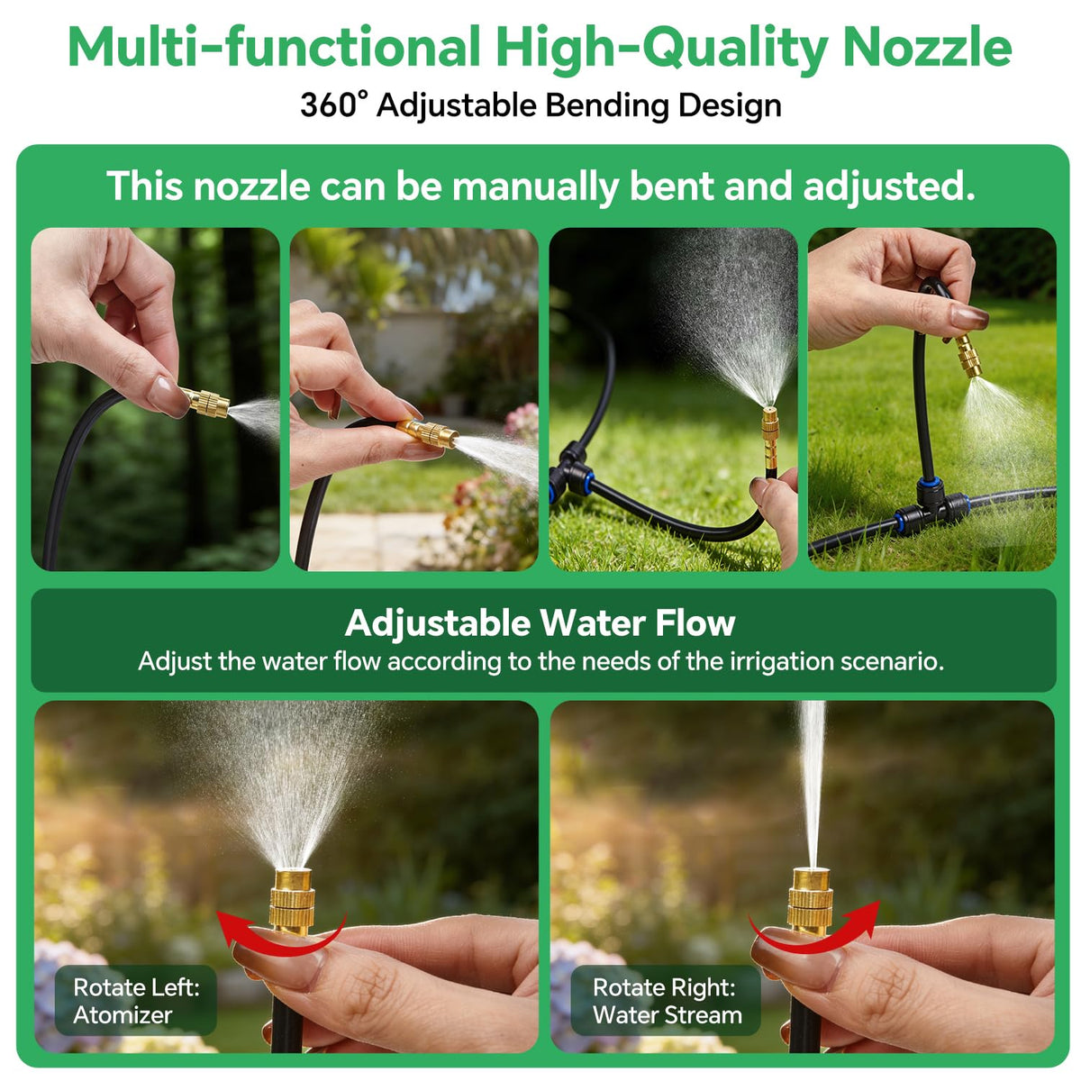 BUIGNDG three watering modes for spray, drip, and mist around plants