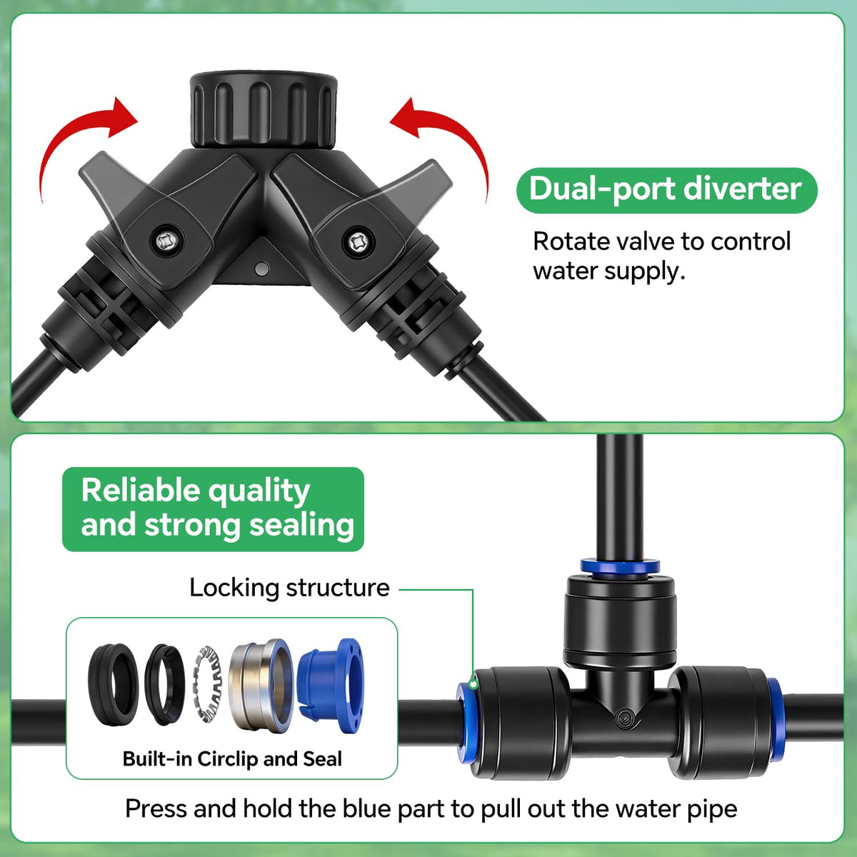 BUIGNDG quick-connect system demonstrating tool-free, leak-proof assembly