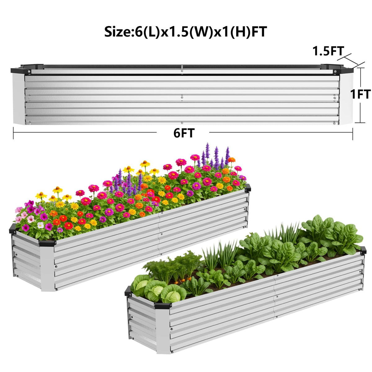Bujijun reinforced-frame with stakes and corner covers ensures bed stability