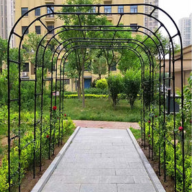 BUKLIYN Garden Arch Trellis 126in length and 94.5in height.