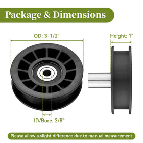Bularie 179114 pulley for Poulan riding mower helps belt tension.