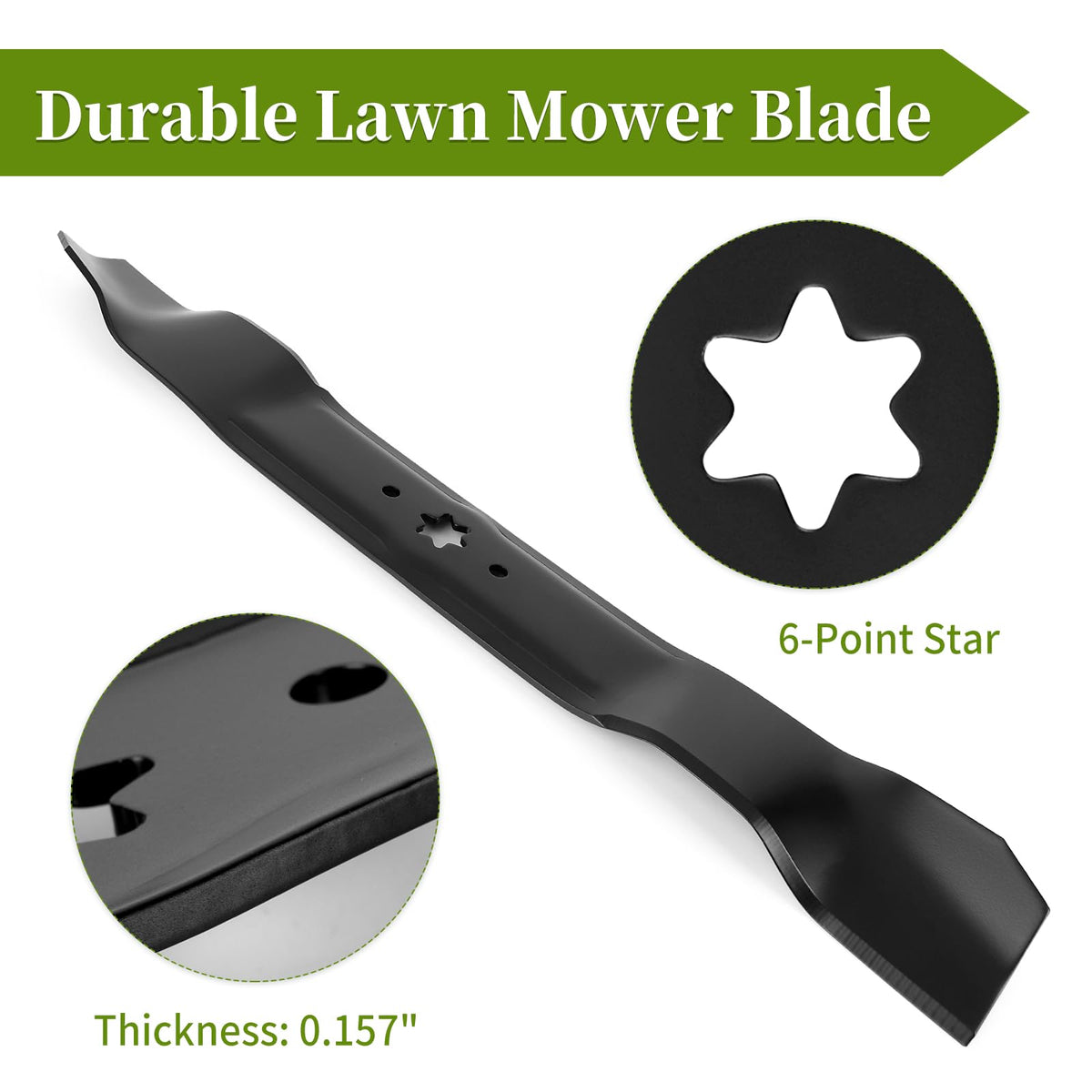 Bularie 2-pack mulching blades included for quick replacement.