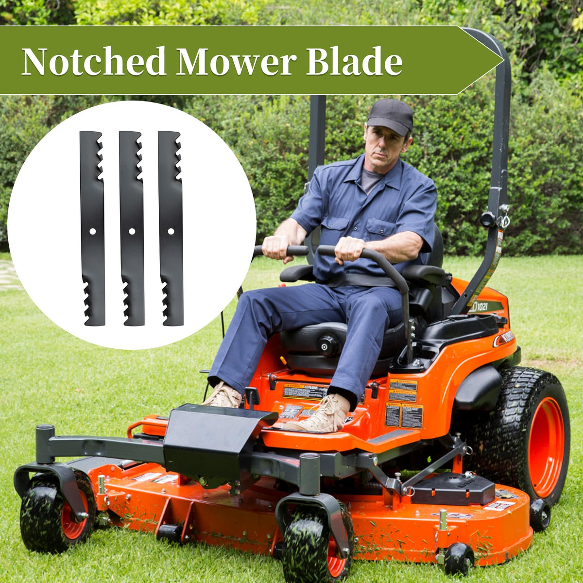 Bularie 3-pack blades provide ready replacements for consistent mowing