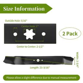 Bularie 42-inch mower blade shows durable steel construction for longevity.