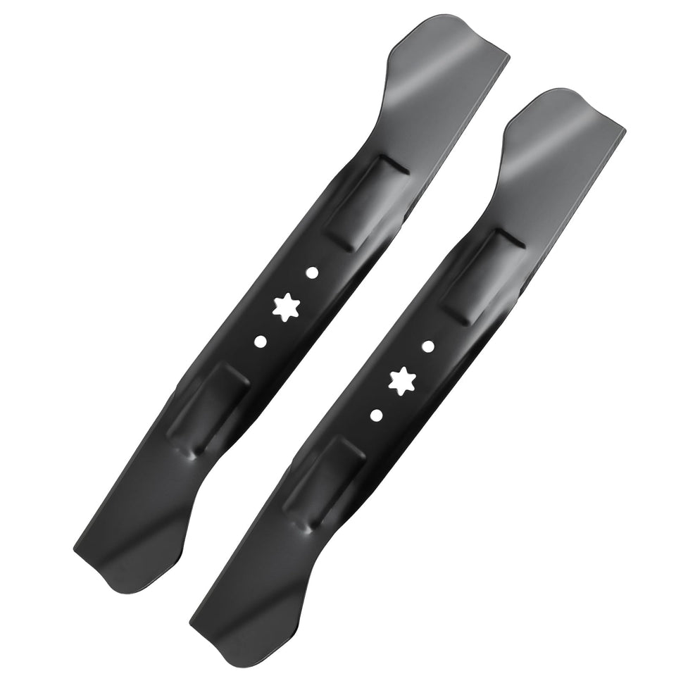 Bularie 942-04244 high-lift blade close-up for 46-inch deck boosts cutting power.
