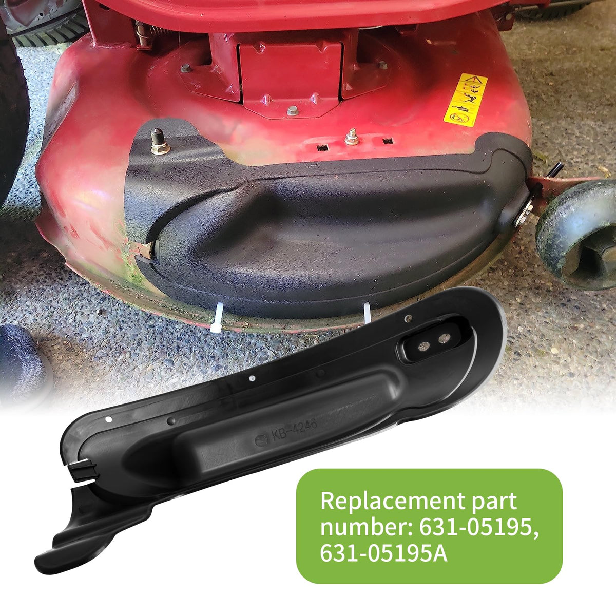 Bularie 42/46 inch deck compatibility reduces grass blowout during mowing