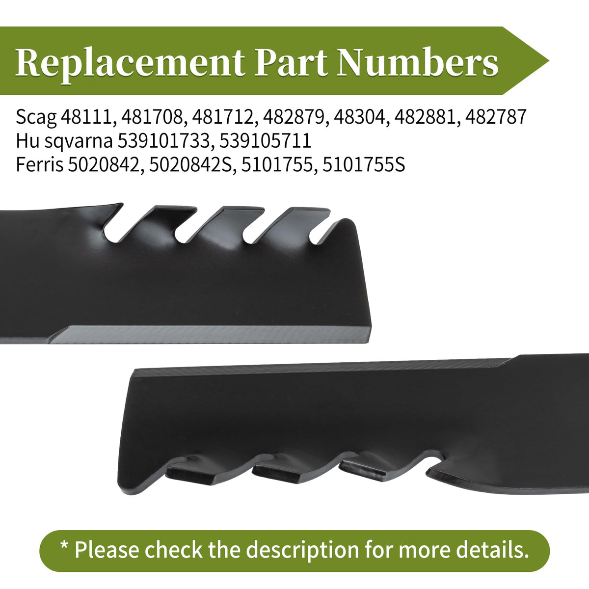 Bularie ferris-scag-compatible blade enables quick swaps and reliable performance