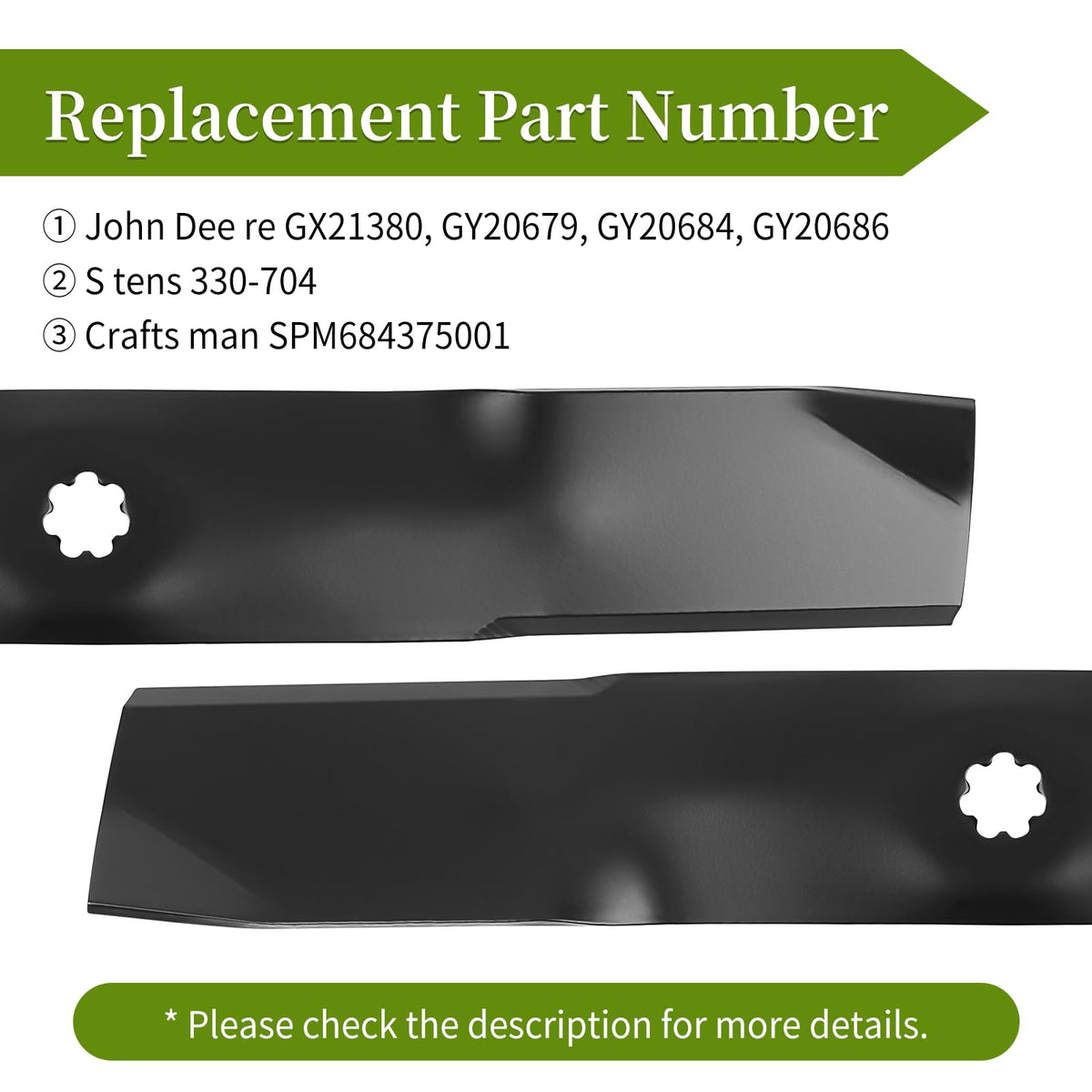 Close-up of Bularie GX21380 blades in packaging, ready to replace worn parts