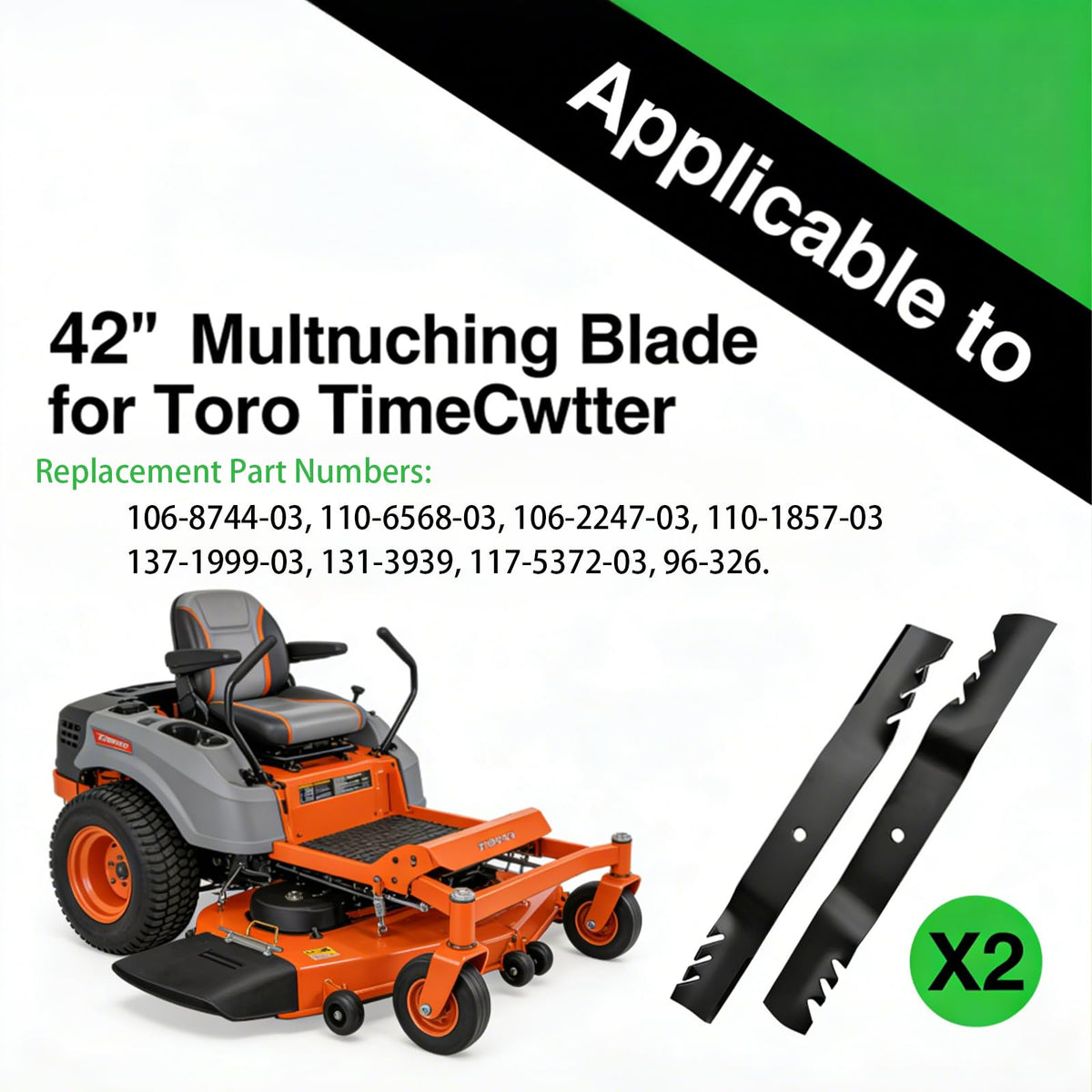 Bularie high-lift mulching blade edge detail designed for reliable bagging and mulching.