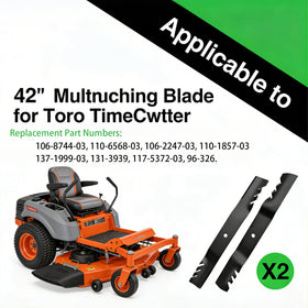 Bularie high-lift mulching blade edge detail designed for reliable bagging and mulching.