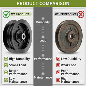 Bularie idler pulley compatibility with Toro/Exmark decks, easy install