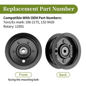 Bularie idler pulley with 3/8 inch bore, compact design