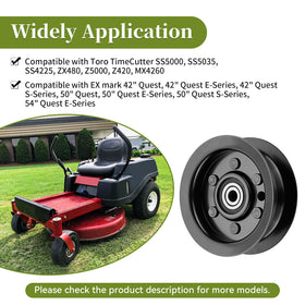 Metal construction highlighted, durable replacement for heavy-duty mowers