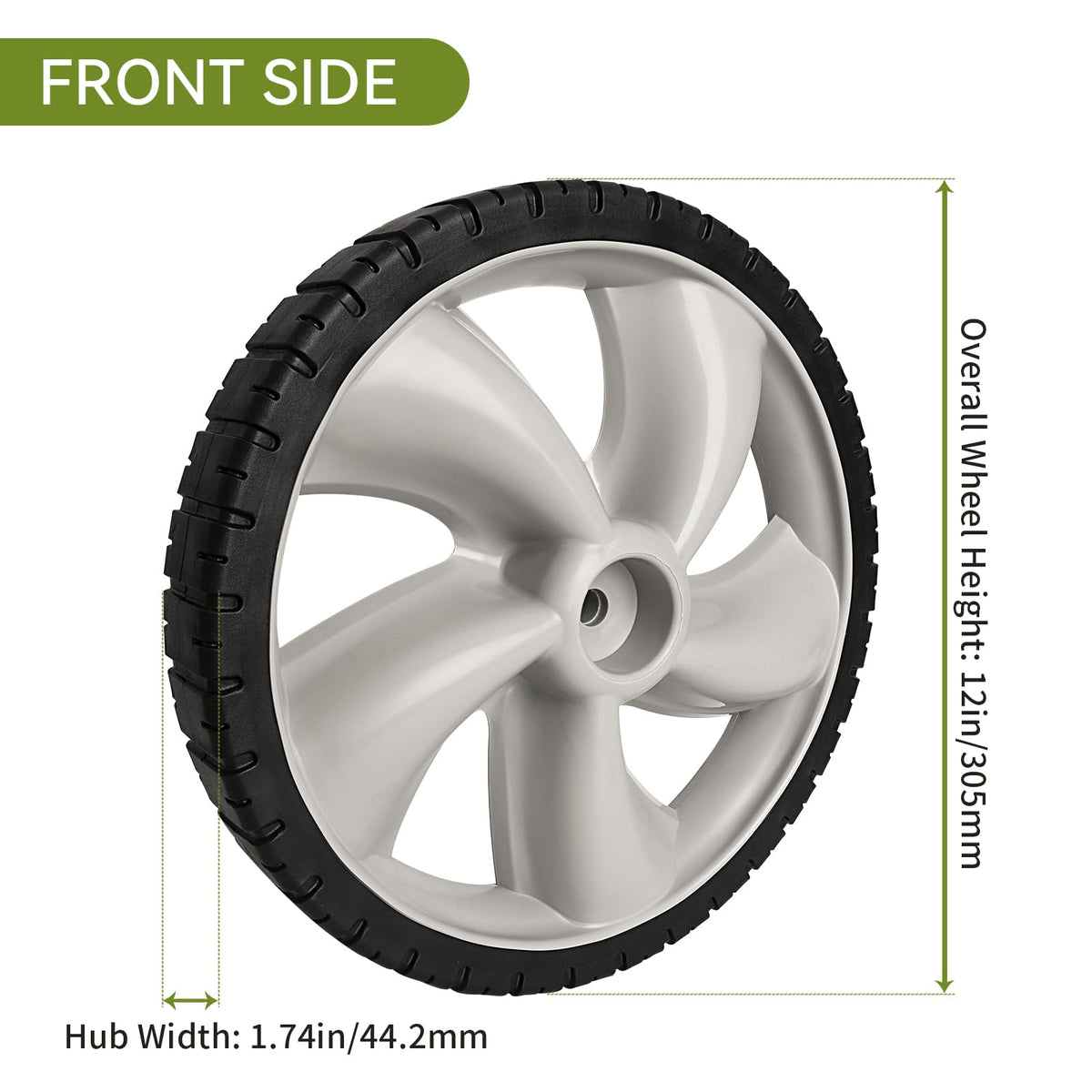 Bularie lawn mower wheel pack ensures quick replacement without tools.