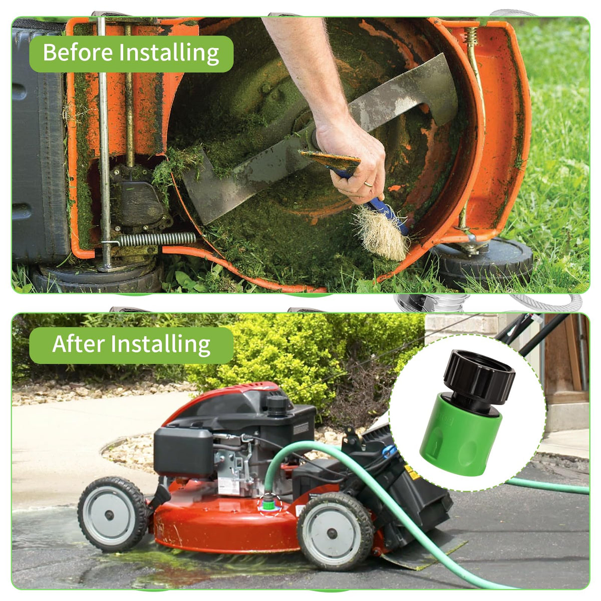 Bularie riding mower deck cleaning system fits many brands