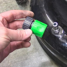 Bularie washout adapter enables simple quick-connect setup