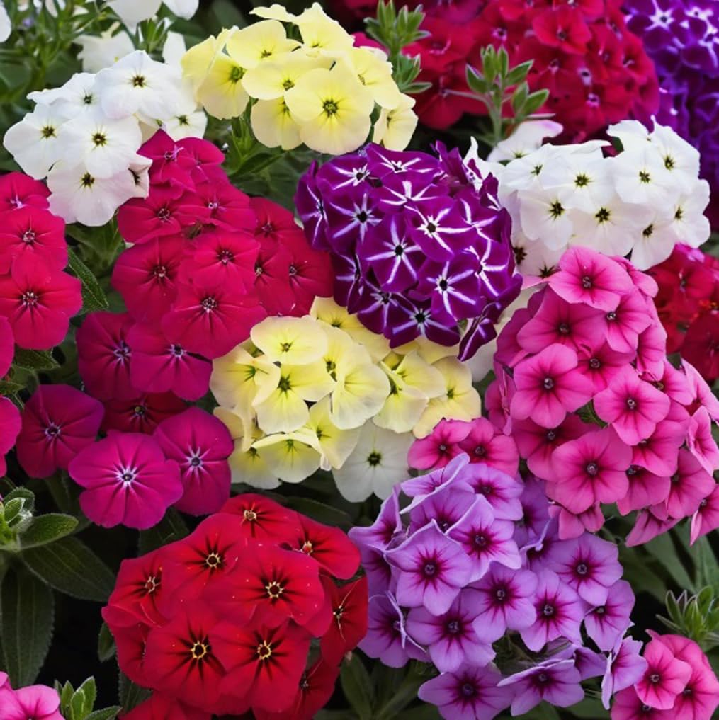 Bulborium dwarf mix phlox seeds pack for vibrant perennial borders attracting butterflies.