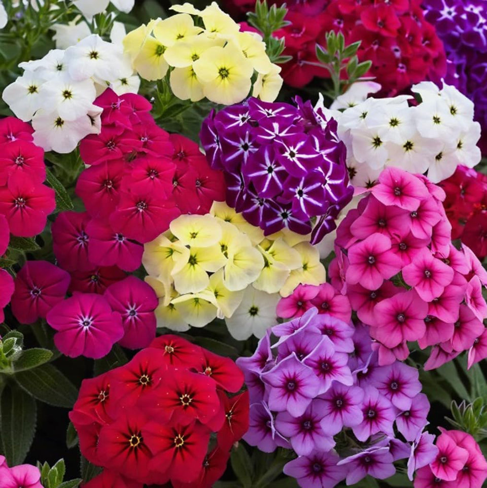 Bulborium dwarf mix phlox seeds pack for vibrant perennial borders attracting butterflies.