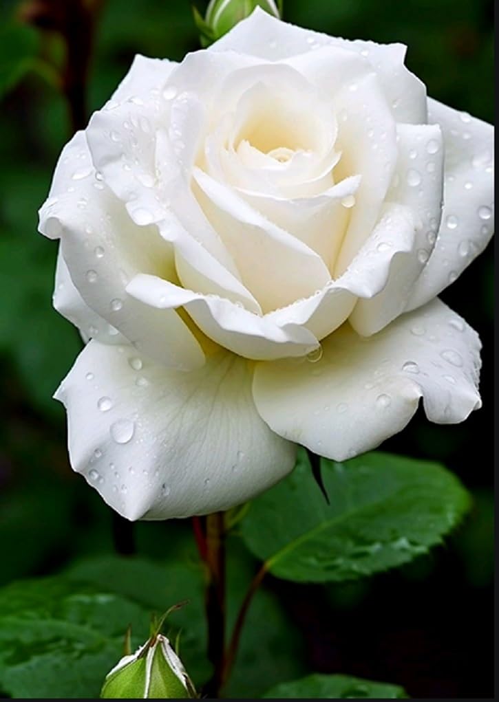 BULBORIUM heirloom white rose seeds, ideal for container gardening and vibrant blooms.