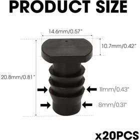 BuleVina 8-11mm tubing end cap seals 3/8 inch tubing to prevent leaks.