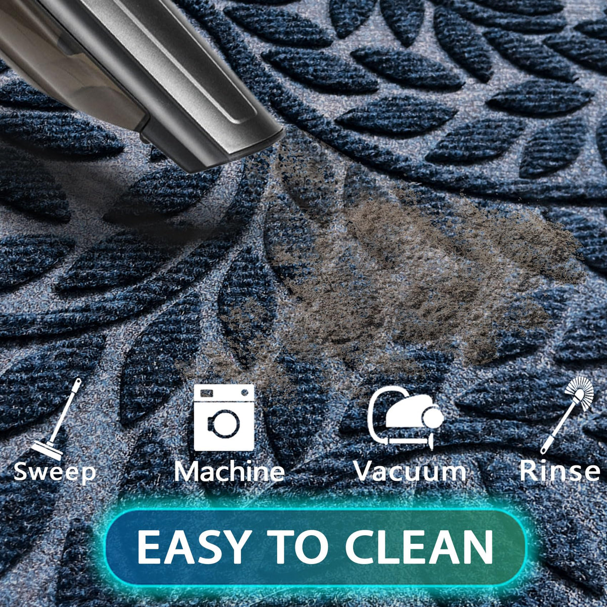 Bulijojo mat is easy to clean with vacuum, broom, or hose rinse.