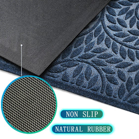 Bulijojo mat's non-slip backing keeps it flat in wet weather.