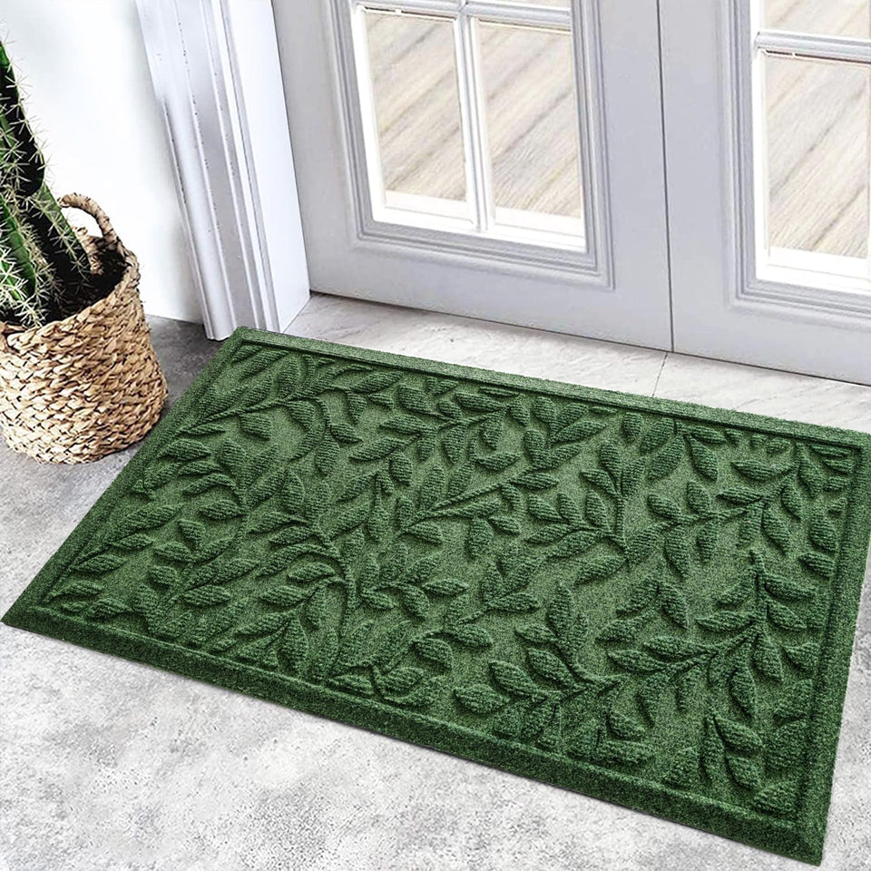 Bulijojo front entrance doormat with durable rubber backing for reliable traction.