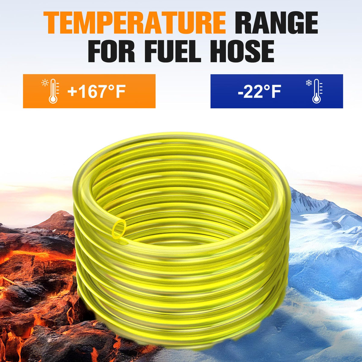 Bullwall hose suited for small engines, trimmers, and lawn care tools