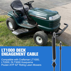 Bullwall LT1000 cable on mower deck shows smooth engagement