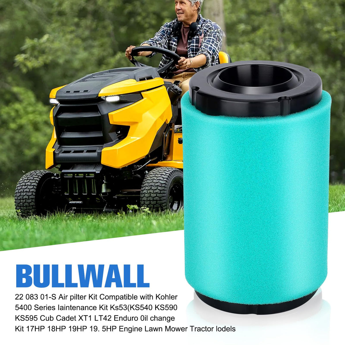 Bullwall oil filter 12-050-01-S helps maintain engine lubrication.