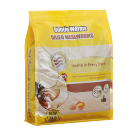 BUNTIE WORMS dried mealworms 5lb bag offers premium protein for poultry