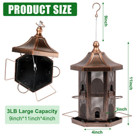 Bupioaa versatile feeder attracts finches cardinals bluebirds in gardens