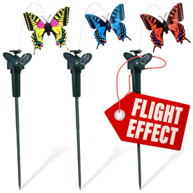 Burious butterfly garden stake flutter centerpiece adds motion to pots