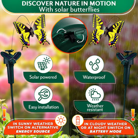 Burious outdoor butterfly stake is waterproof for yard use