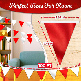 BURIUS pennant banner flags with easy-hanging setup for quick party decor.