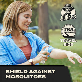 Burke's Natural Mosquito Repellent bottle back with usage directions